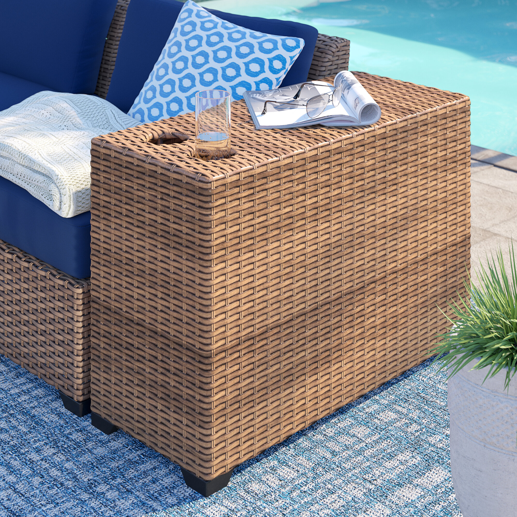 big lots wicker side table