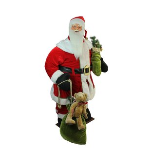 Giant Santa Toy Christmas Party Scene Setter Add-on Prop Santa's Decoration 5ft