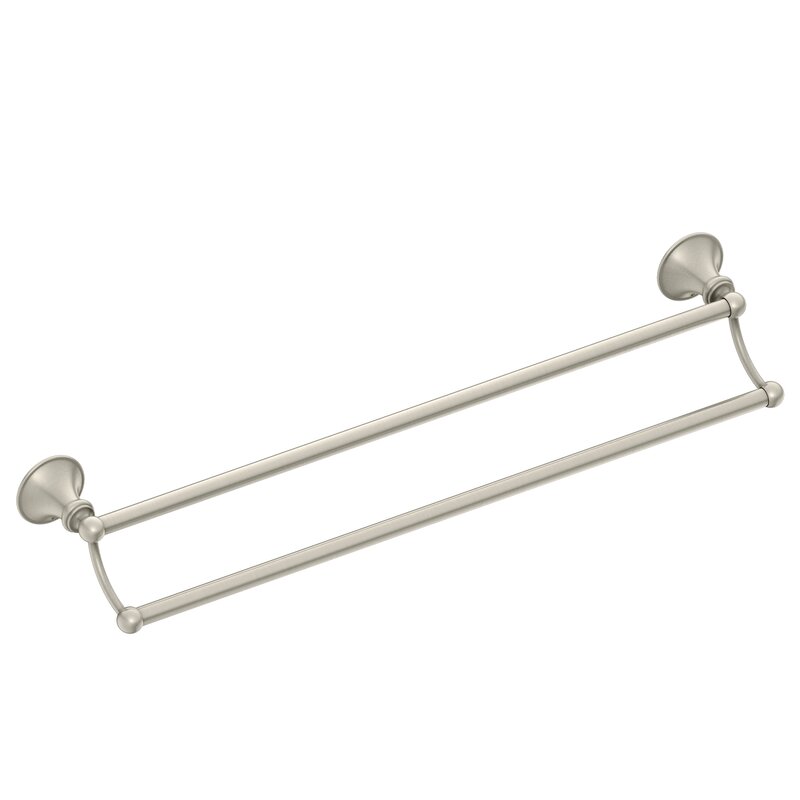 Dn2622ch Bn Moen Glenshire Double 24 Wall Mounted Towel Bar Reviews Wayfair