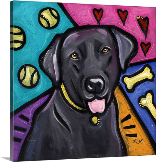Canvas On Demand Labrador Retriever Pop Art By Eric Waugh