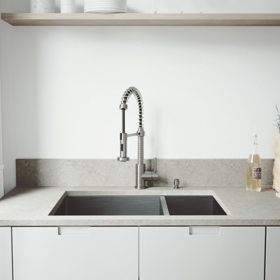 29 L X 20 W Double Basin Undermount Kitchen Sink With Faucet Vigo
