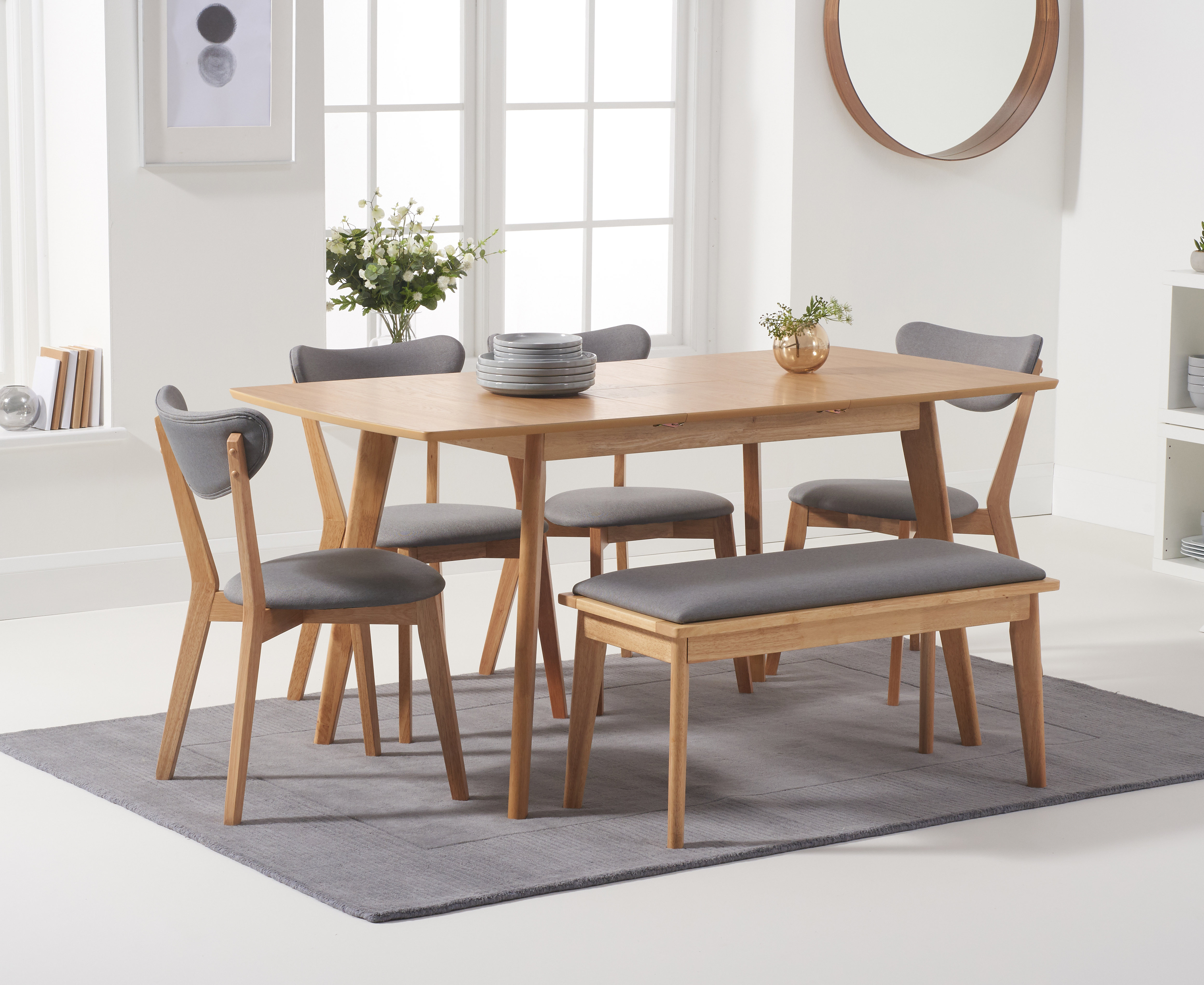 Hykkon Nicole Butterfly Leaf Solid Oak Dining Set Reviews Wayfair Co Uk