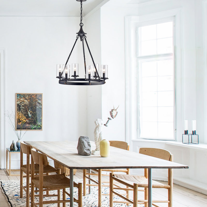 wagon wheel dining room light