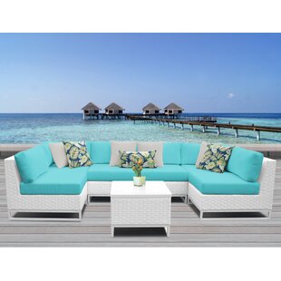 Miami 7 Piece Sectional Seating Group with Cushions