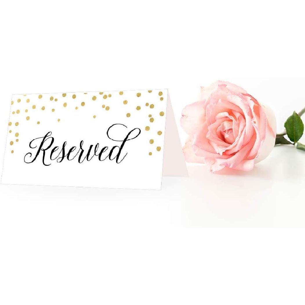 Wedding... 25 VIP Reserved Sign Tent Place Cards For Table at Restaurant 