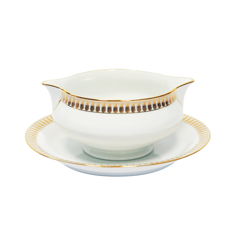 Haviland Plumes Platinum Sauce Boat Perigold