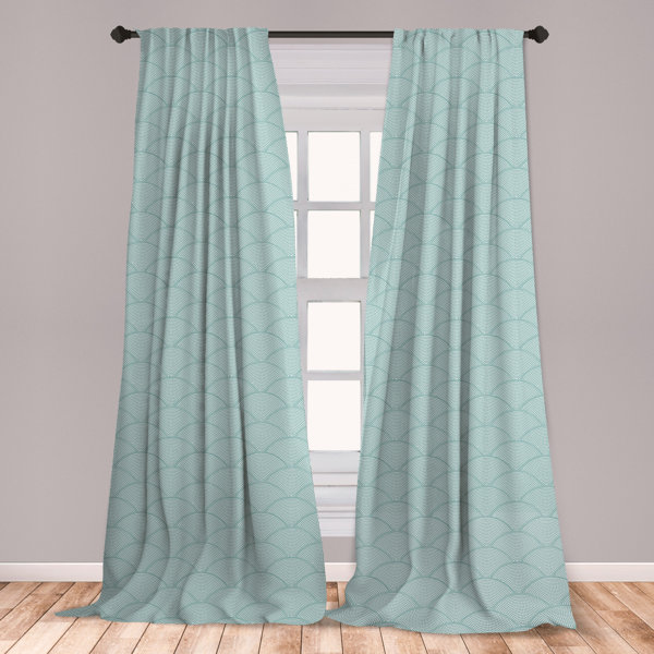 East Urban Home Ambesonne Geometric Window Curtains Fish Scale