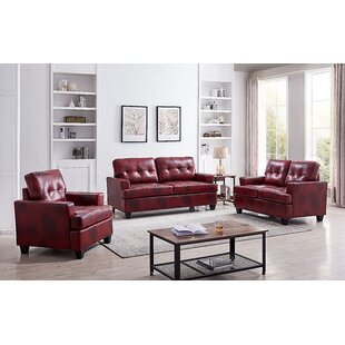 54'' Faux Leather Recessed Arm Loveseat by Latitude Run®