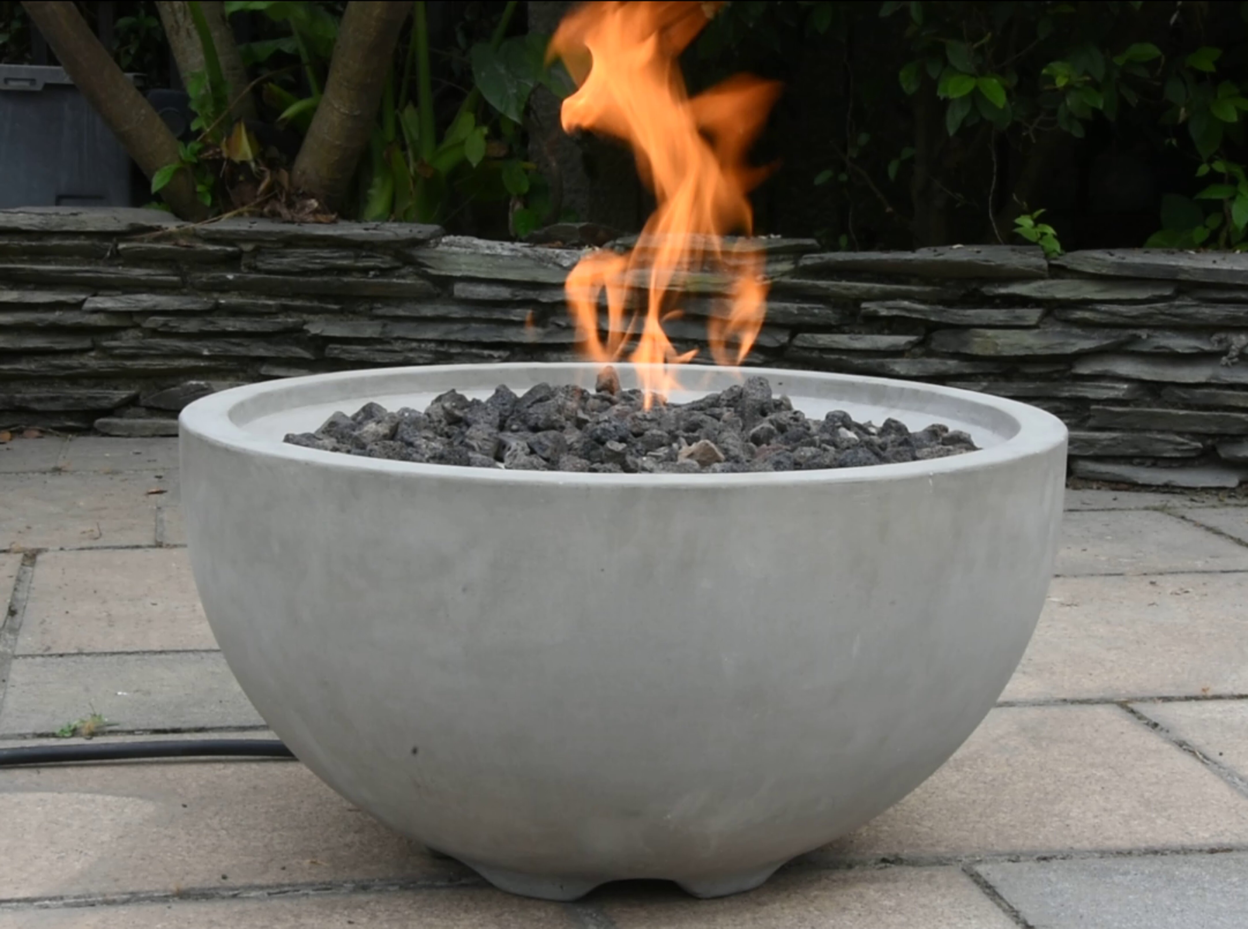 Latitude Run Aswaldi Concrete Natural Gas Fire Pit Reviews Wayfair