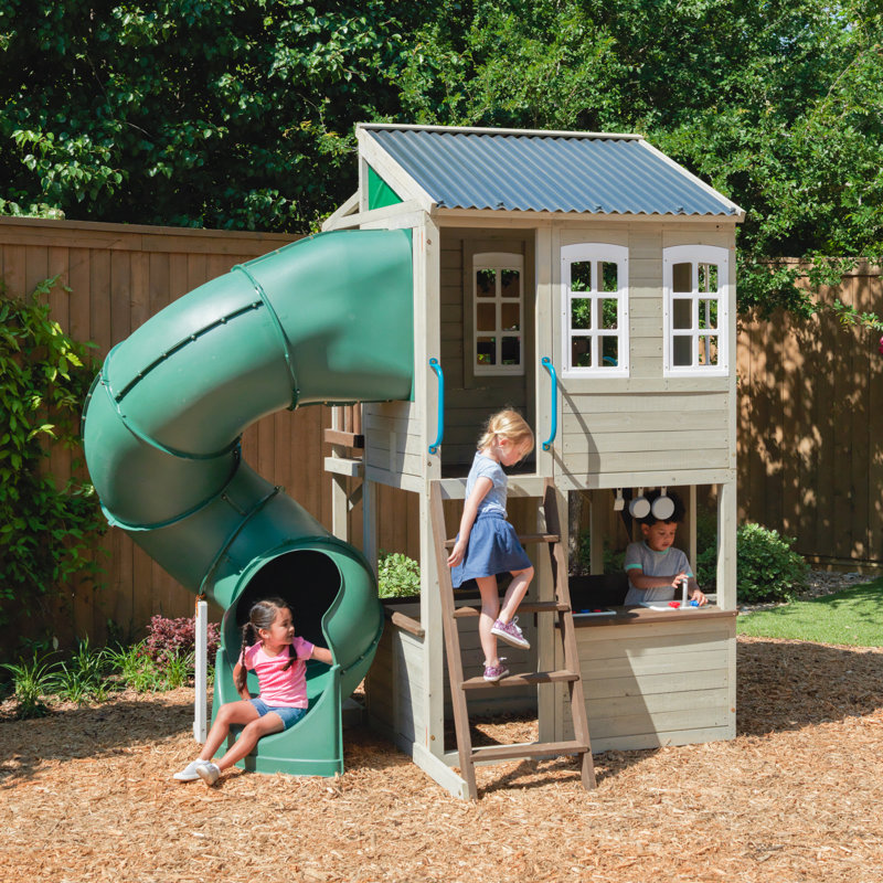 Kidkraft Cozy Escape 7 25 X 10 6 Playhouse Reviews Wayfair