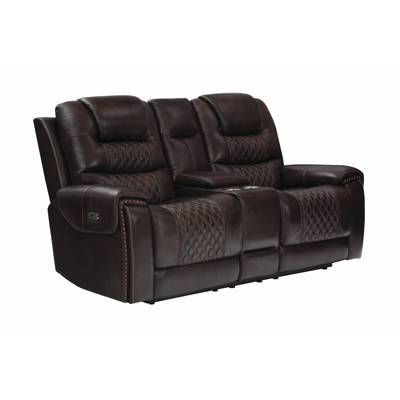 Orren Ellis Safi Top Grain Leather Loveseat Wayfair