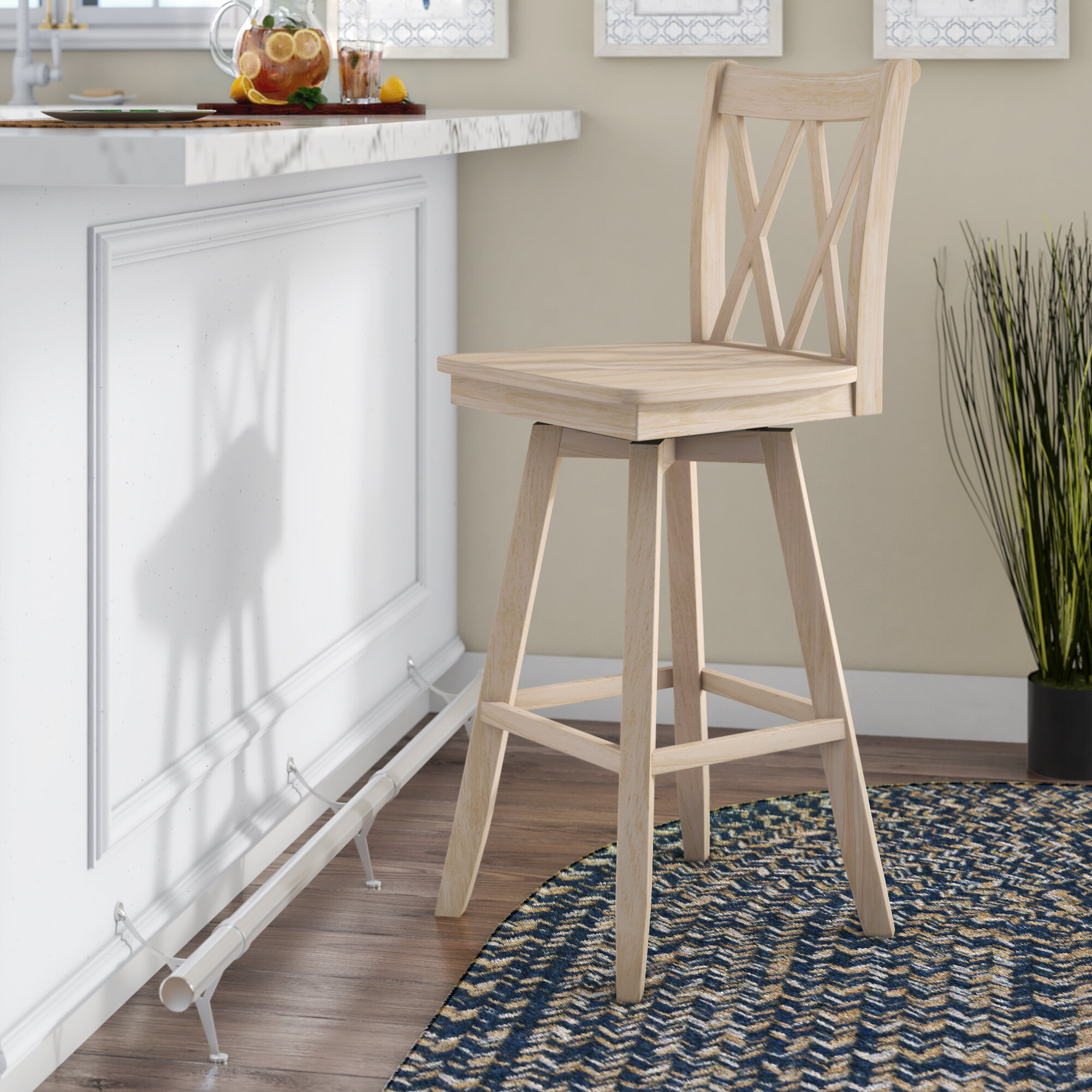 Natural Wood Bar Stools Counter Stools You Ll Love In 2021 Wayfair