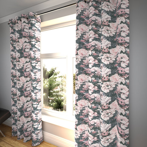 Ethridge Pencil Pleat Blackout Thermal Curtains Fleur De Lis Living Panel Size: Width 228cm x Drop 228cm