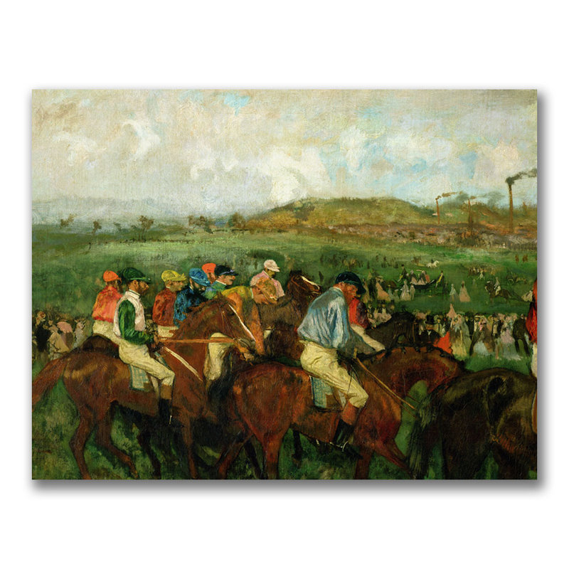 Trademark Art Gentleman Race Before Departure By Edgar Degas