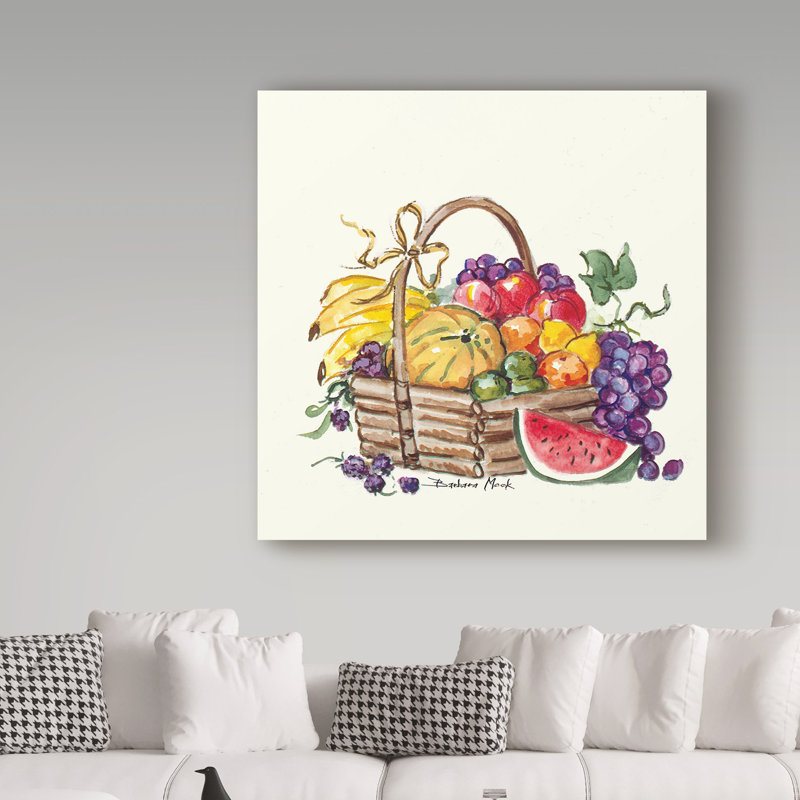 August Grove Watermelon And Fruit Basket Acrylic Painting Print
