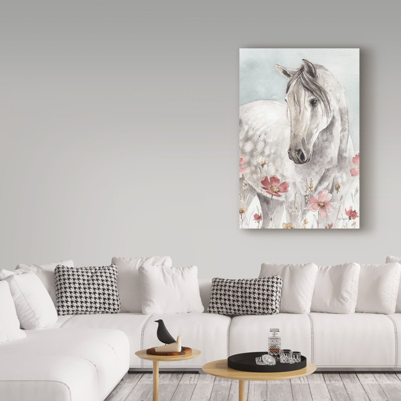 East Urban Home Wild Horses I Crop Acrylic Painting Print On