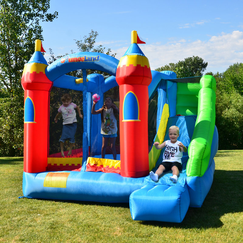Bounceland Inflatable 12 X 13 Bounce House With Water Slide And Air Blower Reviews Wayfair