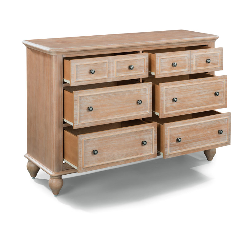 Three Posts Romford 6 Drawer Double Dresser With Mirror Wayfair