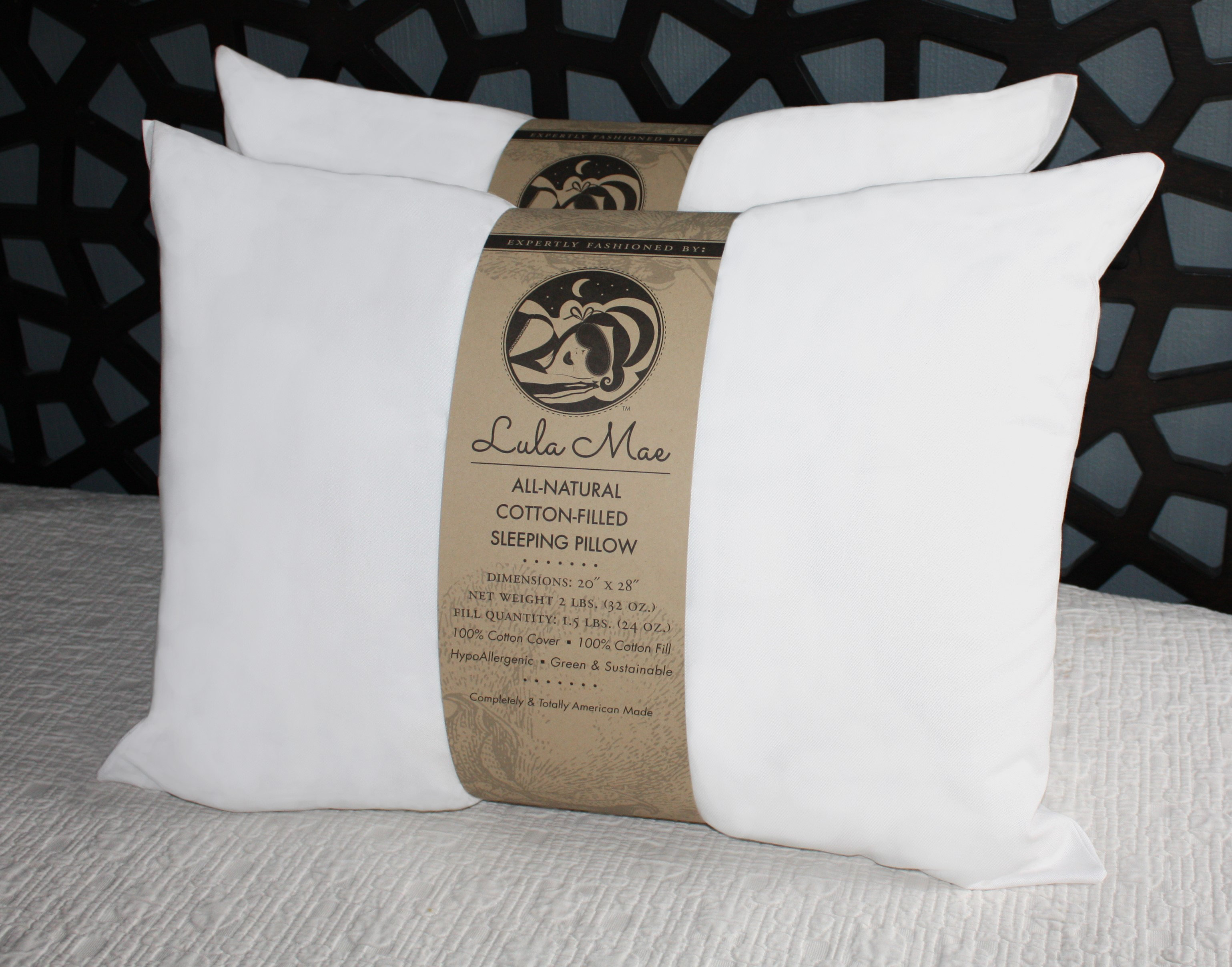 Lula Mae Organic Medium Cotton Jumbo Cooling Bed Pillows Reviews