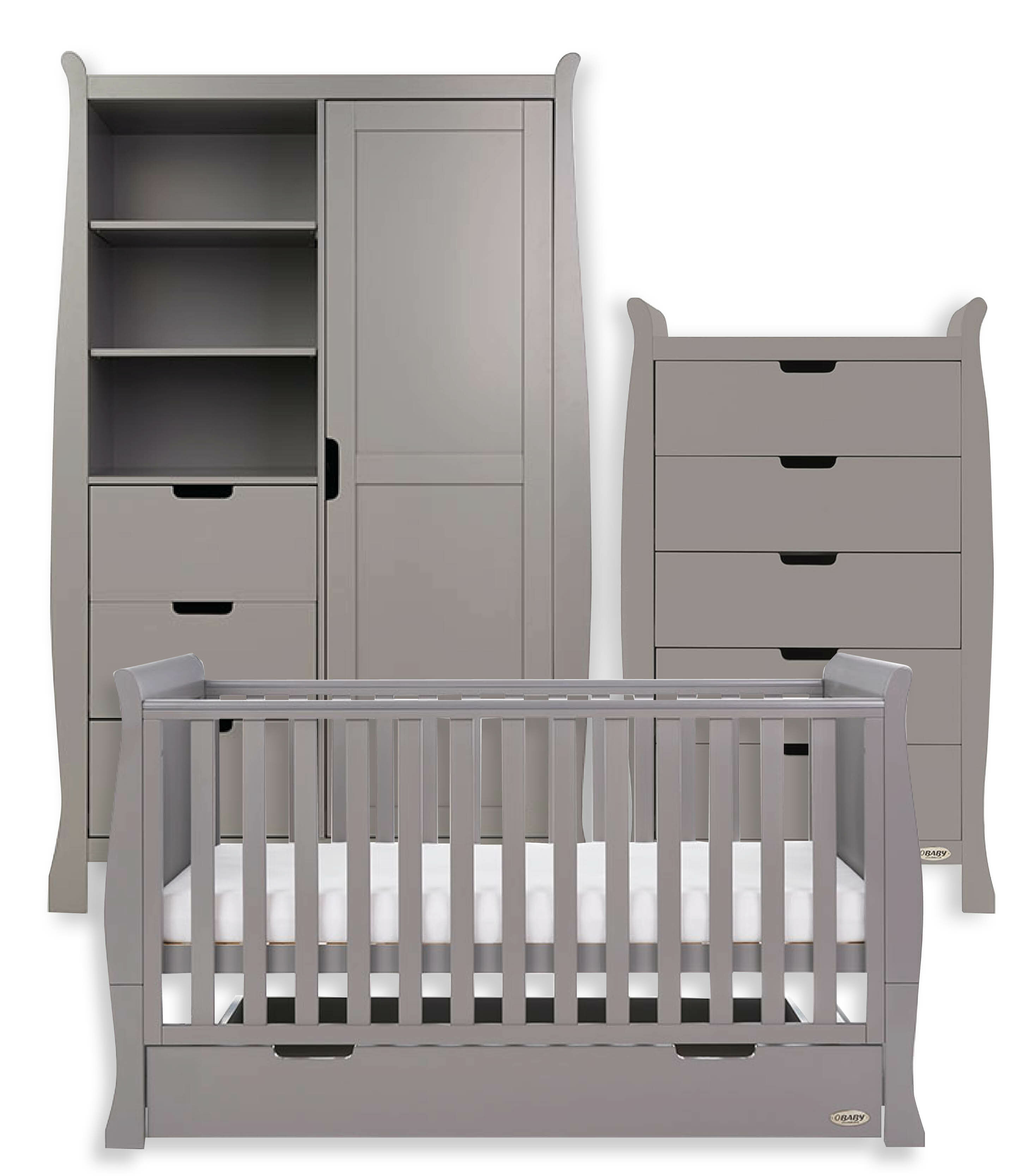 grey 3 piece nursery furniture set