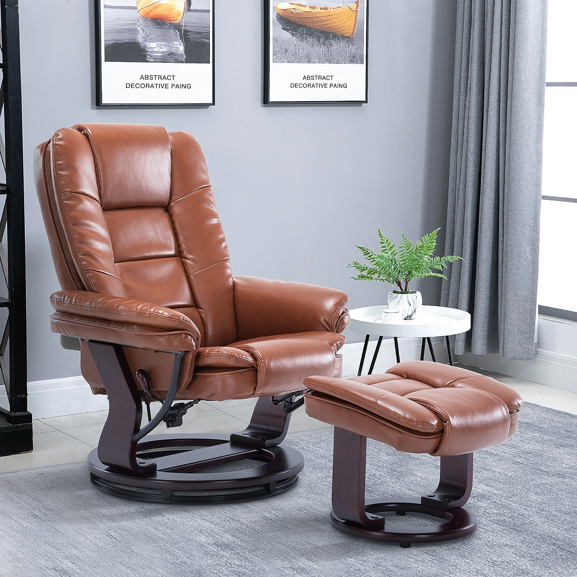 upholstered swivel recliner