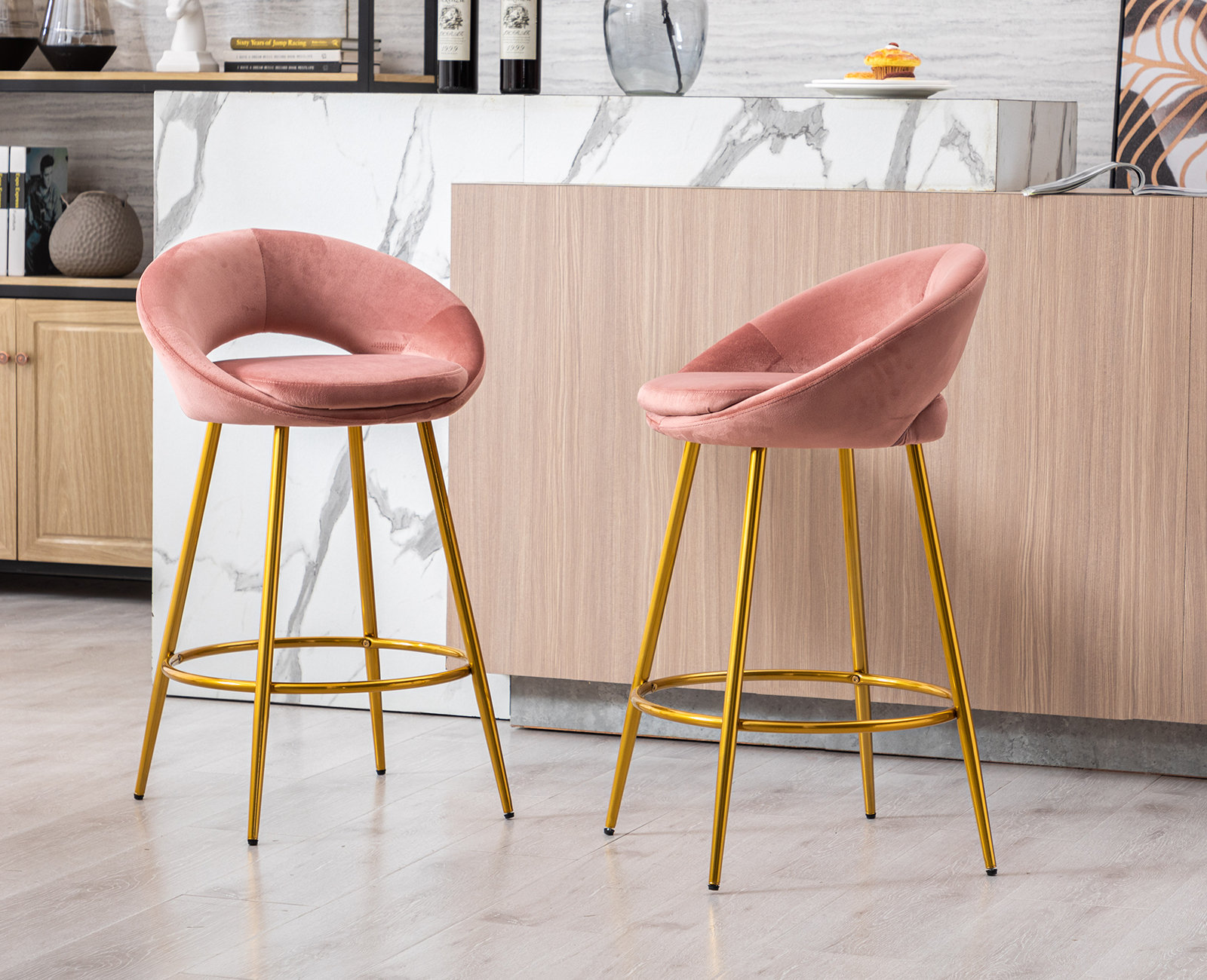 pink chair stool