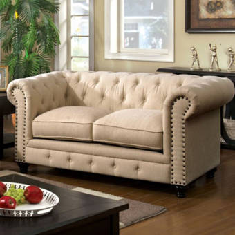 Duralee Furniture Carmel 60 Recessed Arm Loveseat