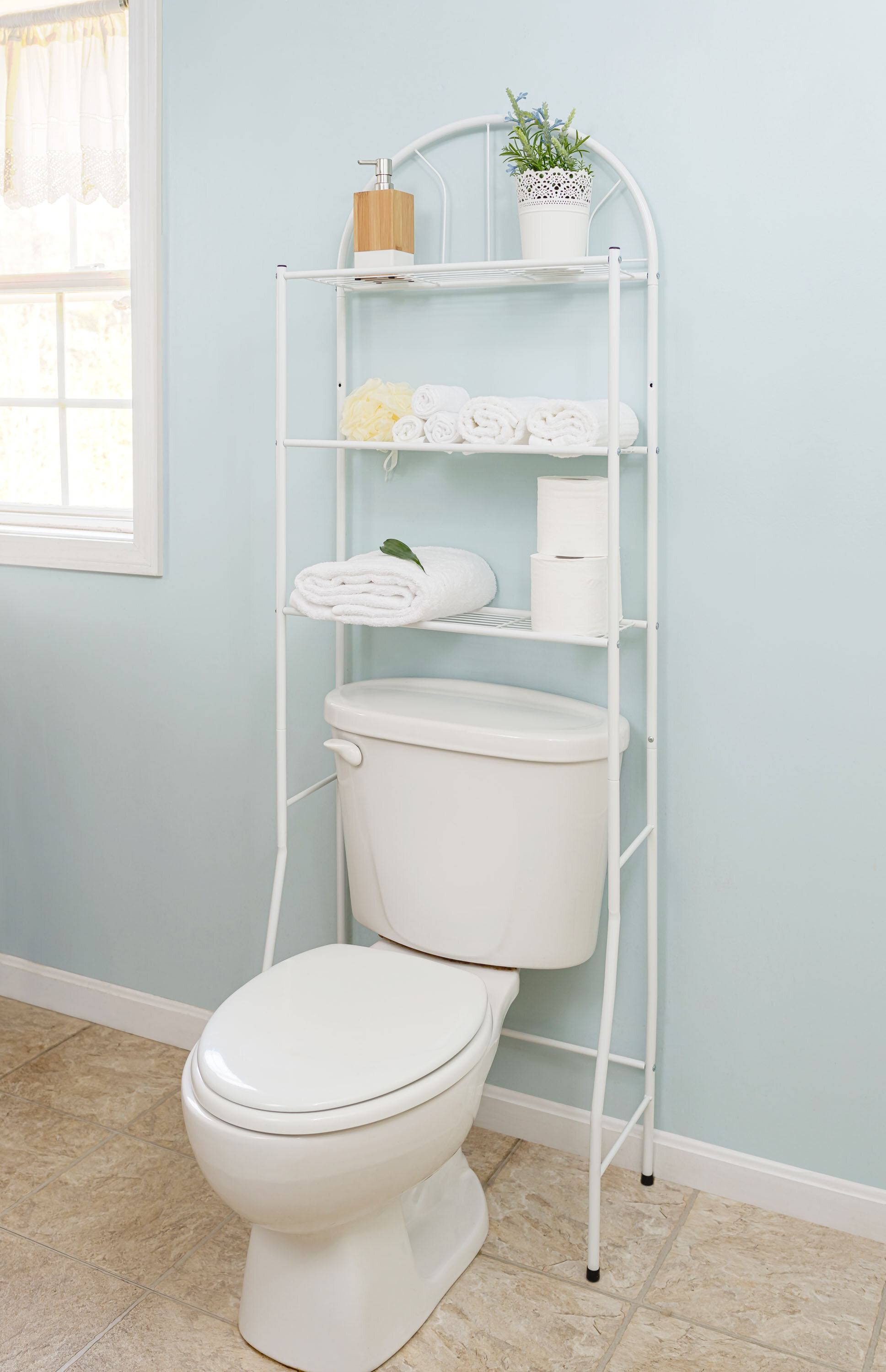 Rebrilliant Caire 23 W X 66 5 H X 11 5 D Over The Toilet Storage Reviews Wayfair Ca