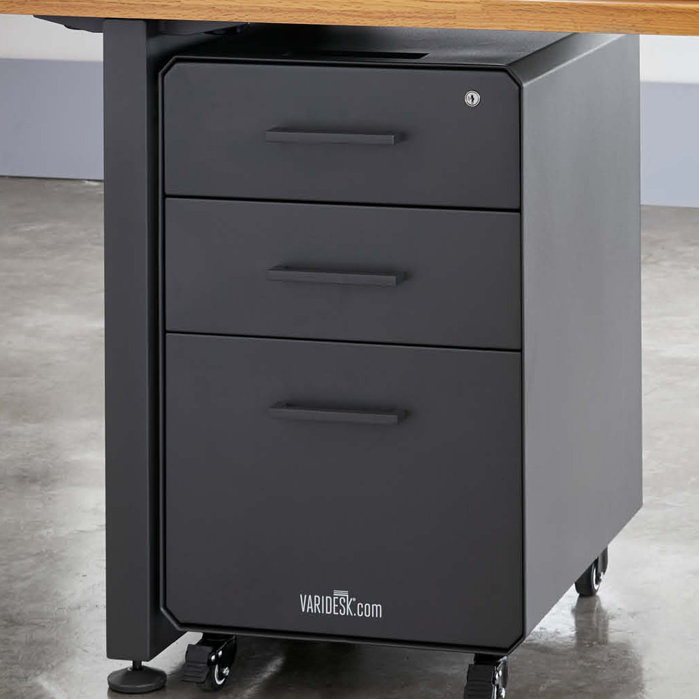 Varidesk 3 Drawer Vertical Filing Cabinet Reviews Wayfair Ca