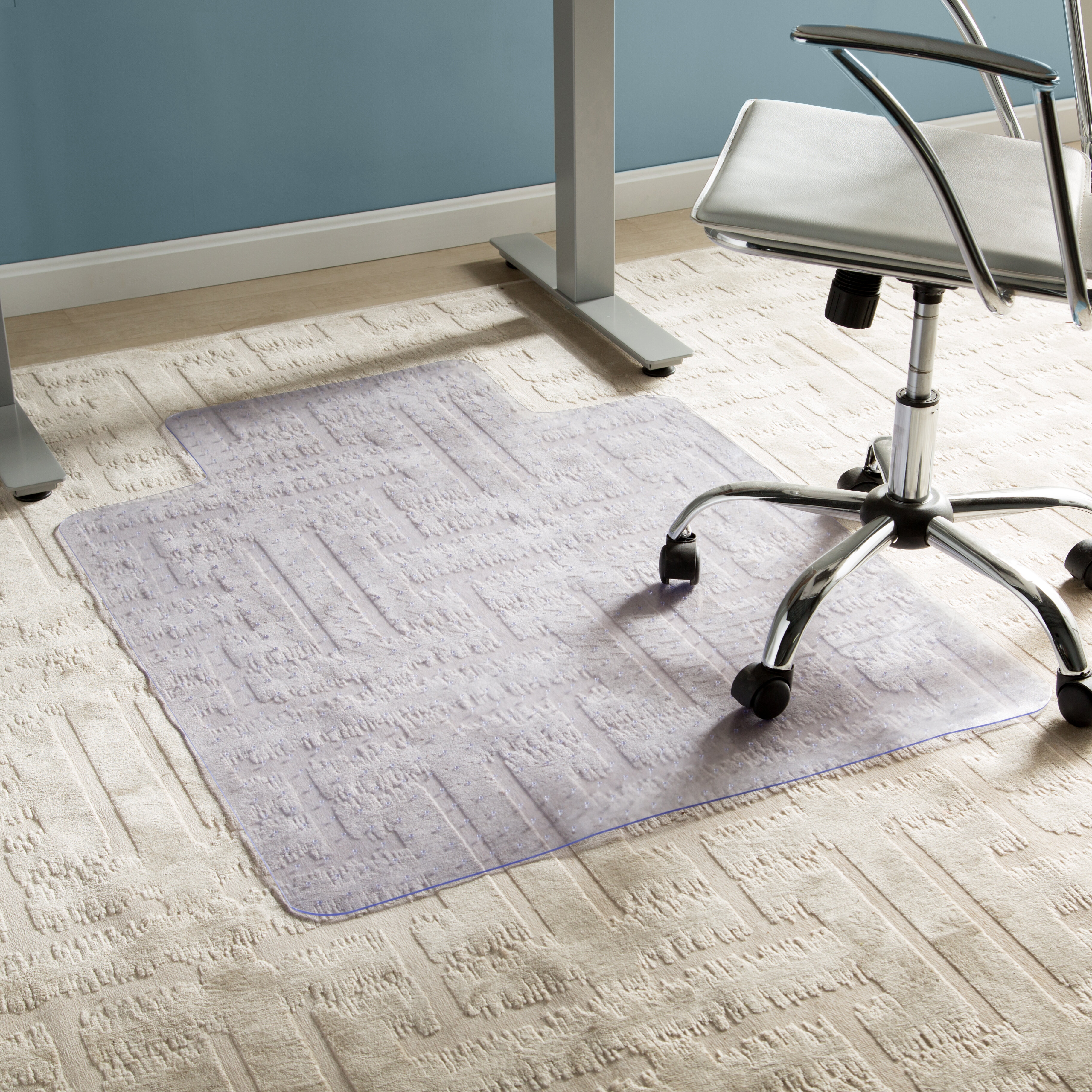 Wayfair Basics Office Low Pile Carpet Straight Edge Chair Mat