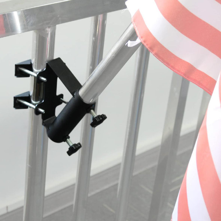 Vinyl Railing Flag. Post Clamp Bracket Railing at Nick Colon blog