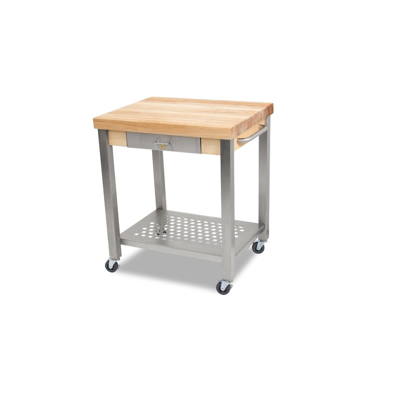 John Boos Cucina Americana Kitchen Cart With Wood Top Reviews