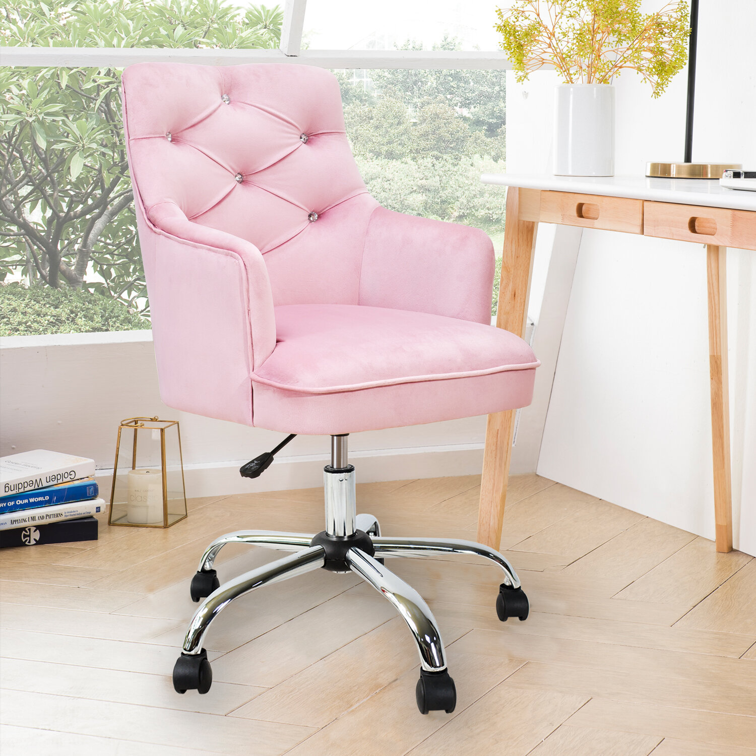 wayfair desk chair pink