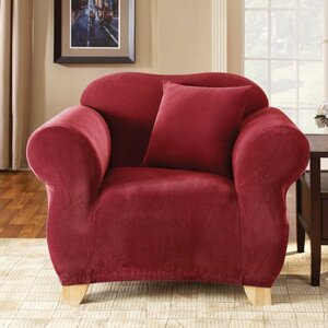 Stretch Pique Box Cushion Armchair Slipcover