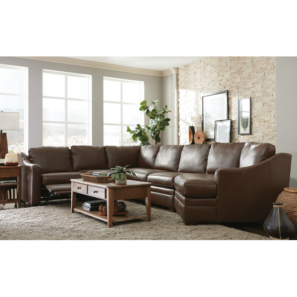 Westland And Birch Dillard 150 Genuine Leather Right Hand Facing Sectional Wayfair