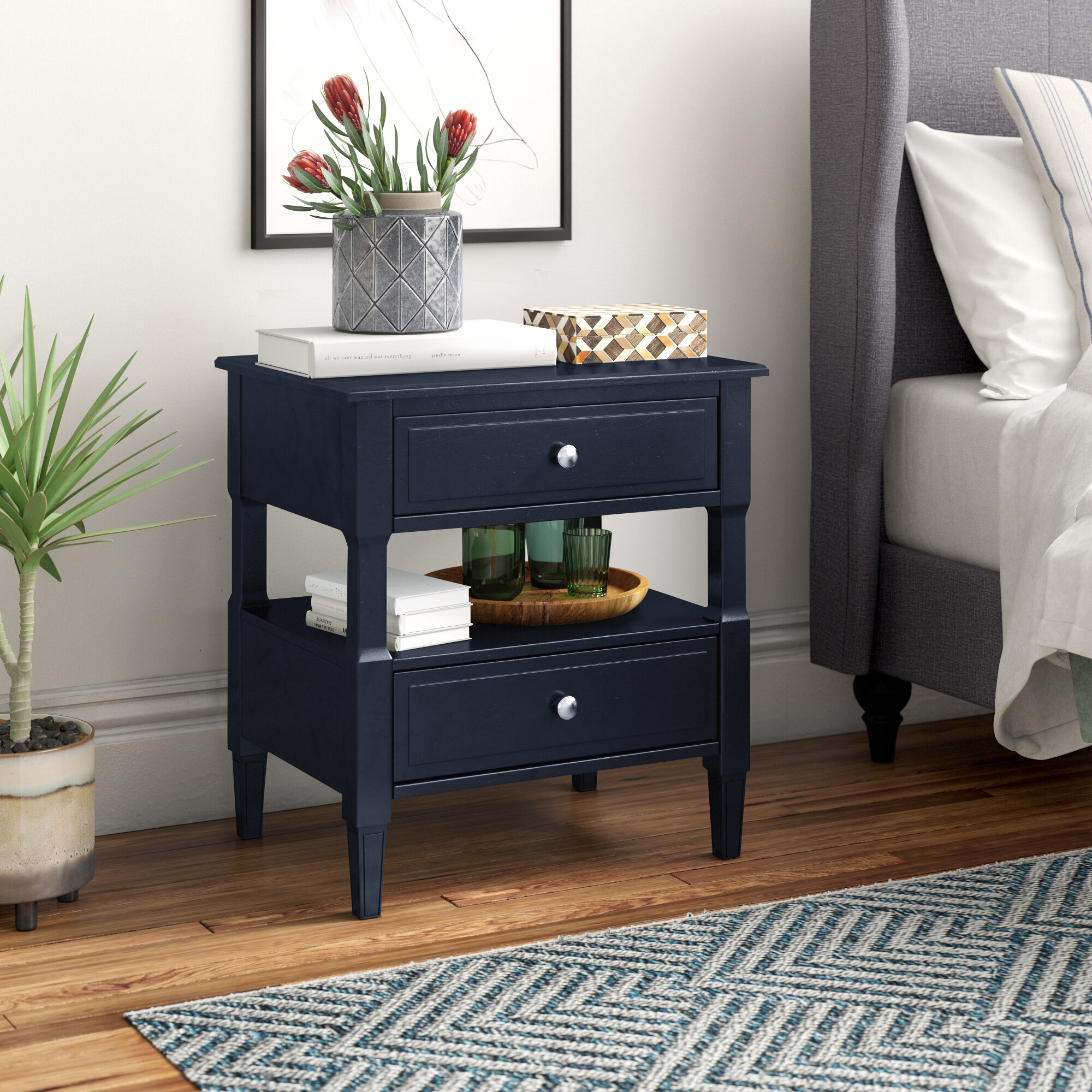 Braeden 2 Drawer Solid Wood Nightstand Reviews Joss Main