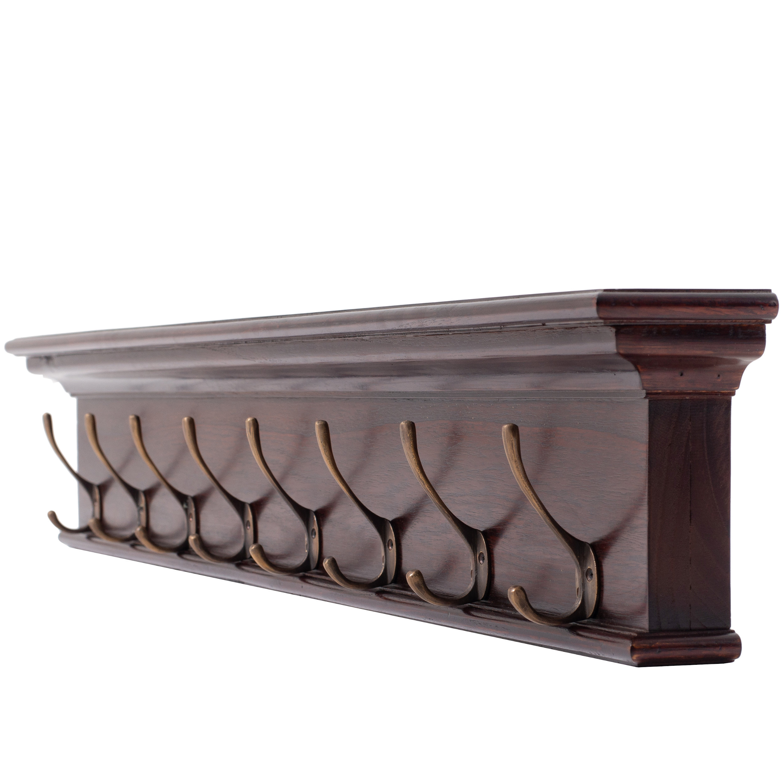 Canora Grey Kimura Solid Wood 8 Hook Wall Mounted Coat Rack Wayfair