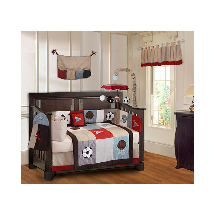 Harriet Bee Skoog Go Team Sports 10 Piece Crib Bedding Set