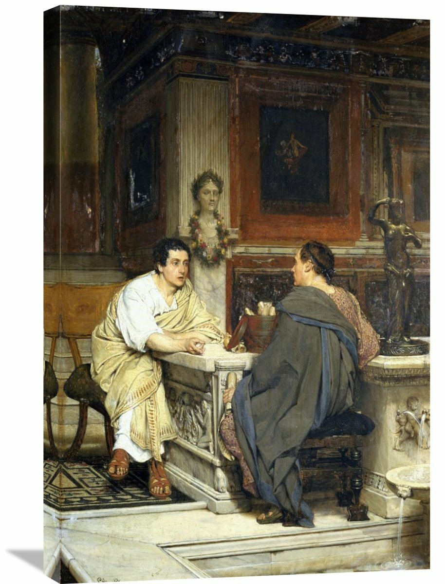 Global Gallery The Discourse A Chat By Sir Lawrence Alma Tadema Painting Print On Wrapped Canvas Wayfair Ca