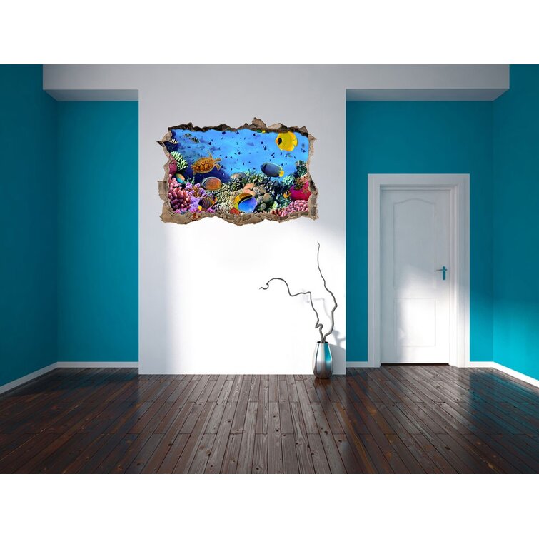 DECOWALL DWT-1811 Korallenriff Fisch Wandtattoo Wandsticker Wandaufkleber Wanddeko für Wohnzimmer Schlafzimmer Kinderzimmer