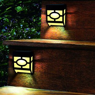 Unho LED Solar Wall Lights Stainless Steel Stair/Step Lights Outdoor Garden Lamp Step/ Stairs Patio Light Pack of 4 pcs