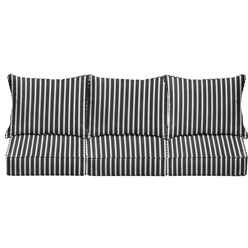 Mozaic Company 6 Piece Deep Seating Striped Indoor Outdoor