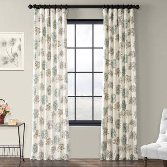 Heckstall Damask Room Darkening Rod Pocket Single Curtain Panel