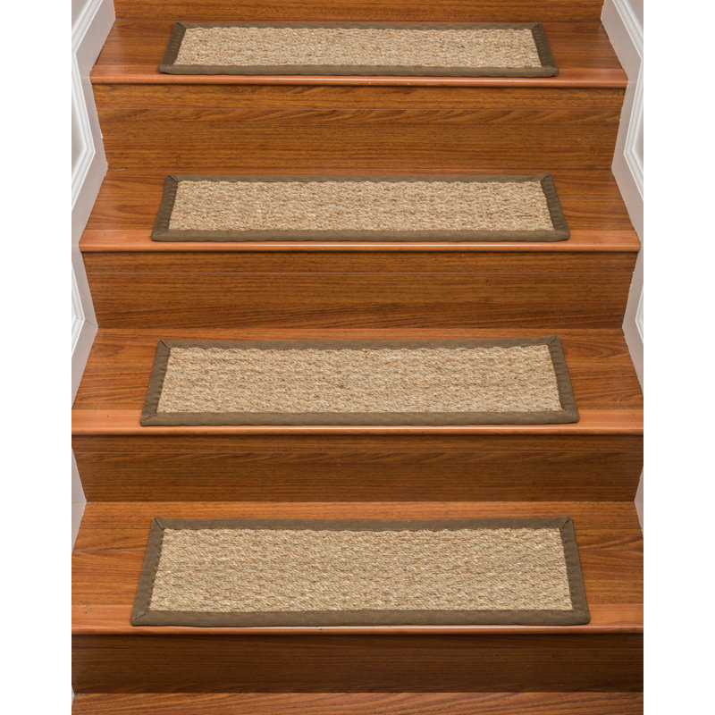 Natural Area Rugs Half Panama Carpet Malt Beige Stair Treads Half Panama Carpet Malt Beige Stair Treads