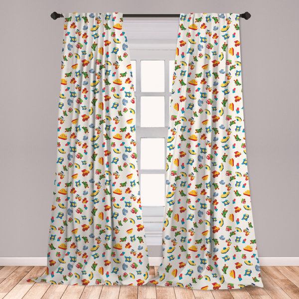 Nursery Room Decorative Window Valance Blue Plane Car Ship Baby Boy Nursery Room Window Curtain Gift Idea