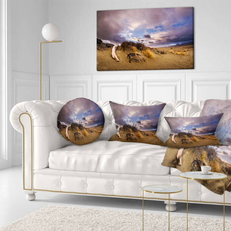 East Urban Home Seascape Old Wooden Trunk In The Sunset Lumbar