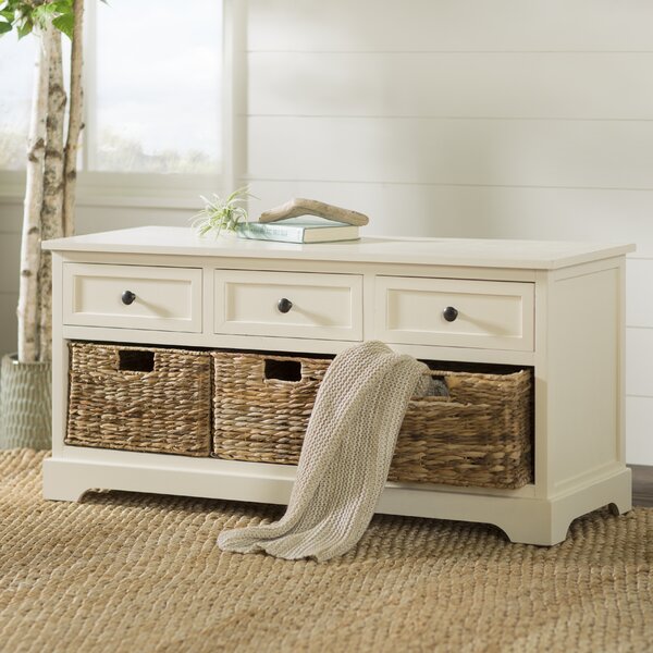 storage bench with slatted doors wood