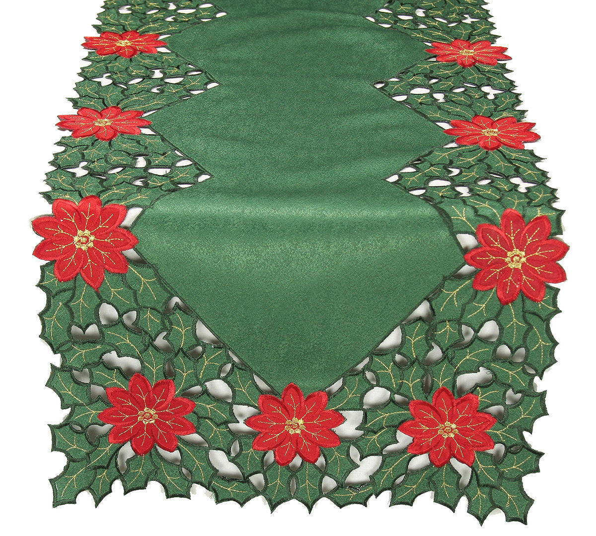 Charlton Home Shelli Embroidered Cutwork Holiday Table Runner Reviews Wayfair