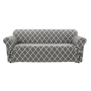 Lattice Box Cushion Sofa Slipcover by Sure Fit Reviews