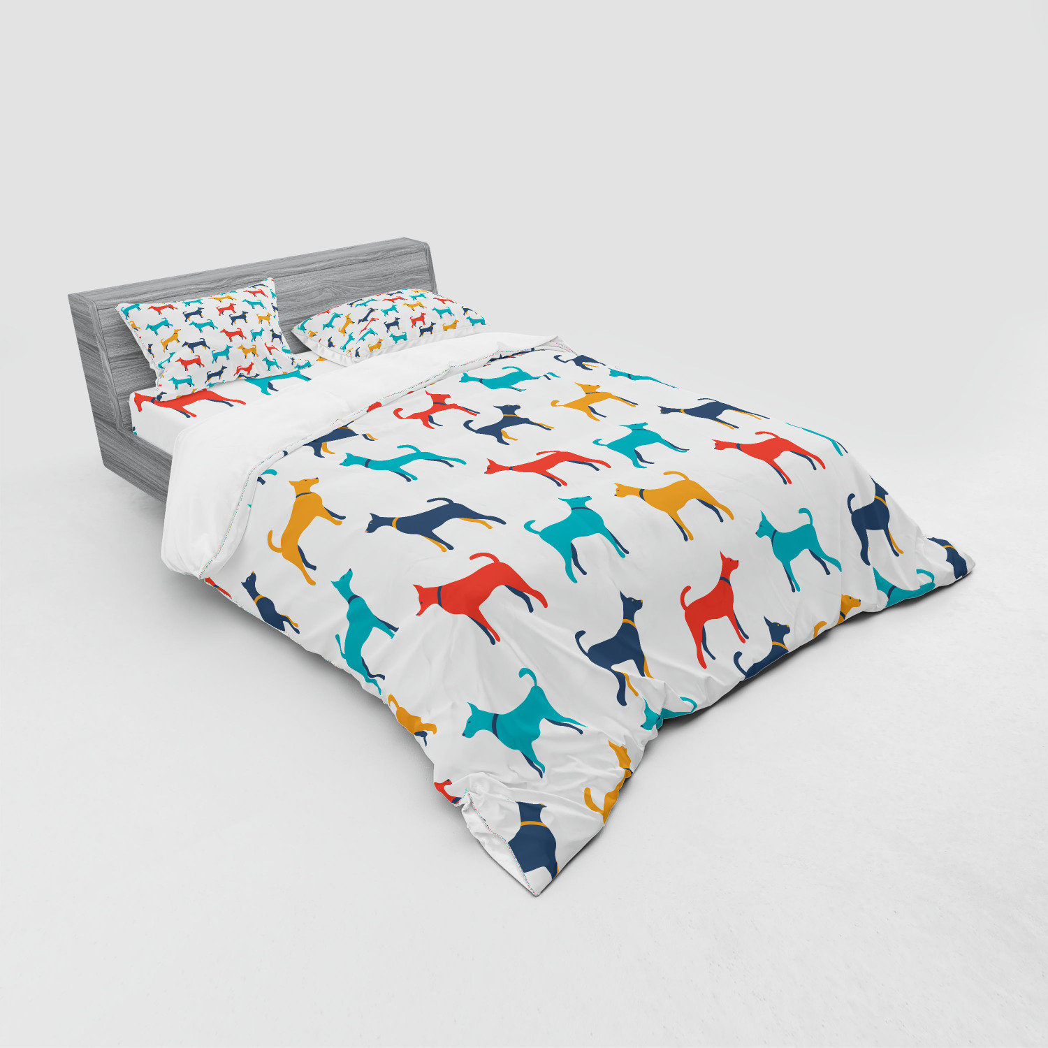 dog print duvet set